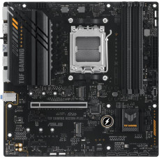 Asus | TUF GAMING A620M-PLUS | Processor family AMD | Processor socket AM5 | DDR5 DIMM | Memory slots 4 | Supported hard disk drive interfaces 	SATA, M.2 | Number of SATA connectors 4 | Chipset  AMD A620 | Micro-ATX