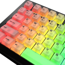 Glorious Glorious Polychroma V2 Keycaps, ANSI Layout (US), Polycarbonat, UV-Druck - Transparent