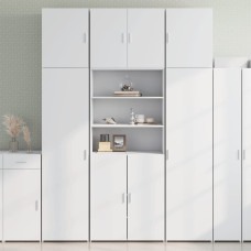 Vidaxl Wysoka szafka, biała, 80x42,5x249 cm, materiał drewnopochodny