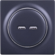 Fibaro FGWU-021-8 socket-outlet 2x USB Black