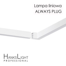 Hankslight Lampa sufitowa HanksLight Lampa LED HanksLight,white,liniowa,alu,zwiesz,wtyczka-opcja łączenia,1200mm,down36W,4000K