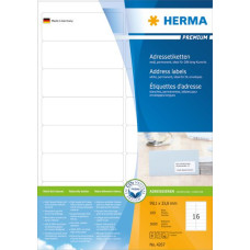 Herma Etykiety Premium A4, adresowe, białe, papier matowy, 1600 szt., zaokrąglone narożniki (4267)