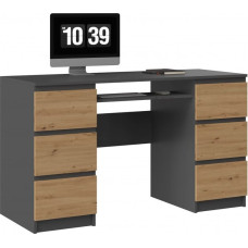 Top E Shop KUBA desk 130x51x76 cm anthracite/artisan