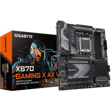 Gigabyte X670 GAMING X AX V2 Motherboard - Supports AMD Ryzen 7000 CPUs, 16+2+2 phases VRM, up to 8000MHz DDR5 (OC), 4xPCIe 4.0 M.2, Wi-Fi 6E, 2.5GbE LAN, USB 3.2 Gen 2