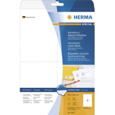 Herma Etykiety samoprzylepne kryjące A4, 105 x 148 mm., papier biały nieprzezroczysty mat, 100 szt. (4229)