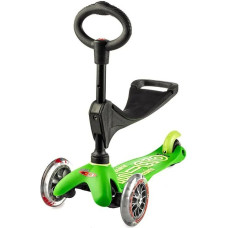 Deluxe Micro 3-wheeled Skrejritenis/ride-on Mini 3in1 Deluxe Green