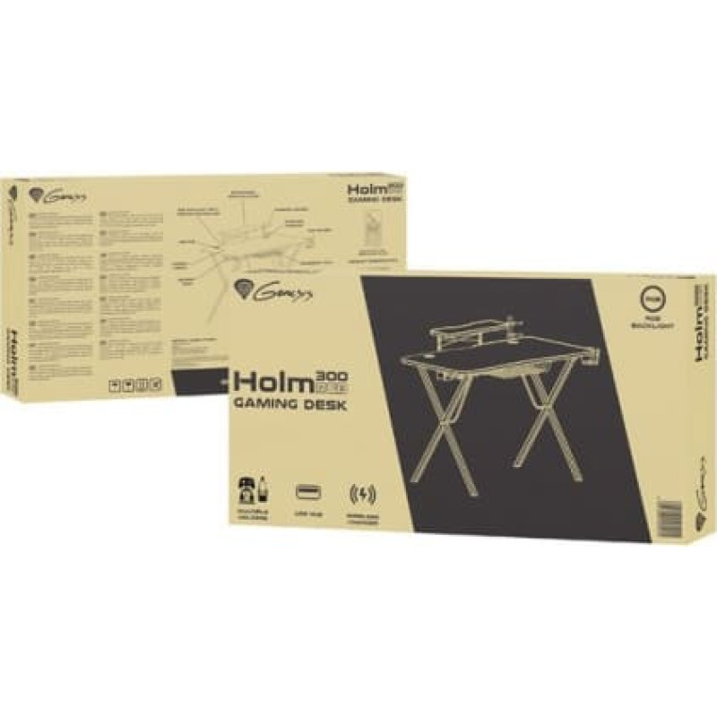 Natec Gaming desk Genesis Holm 300 RGB