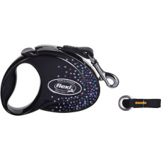 Flexi FLEXI Smycz Glam Splash Mystic, S TAŚMA 3 m, czarna