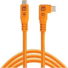 Tether Tools кабель USB-C - USB-C TetherPro Optima 10G Right Angle 3 м, оранжевый