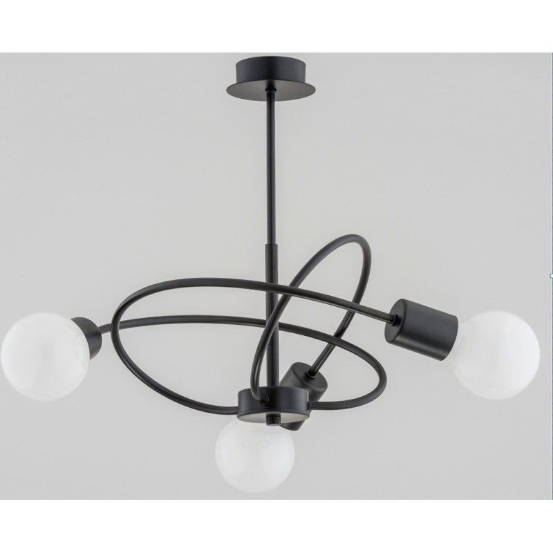 Alfac Lampa sufitowa Alfac Alfa Pulverit 28243 plafon lampa sufitowa 3x60W E27 czarny