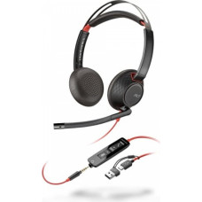 Poly Headset Blackwire 5220 USB-C + USB-C/A (Bulk) 8X231A6