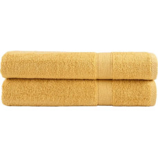 Vidaxl vidaXL Ręczniki premium, 2 szt., złote, 100x200 cm, bawełna 100%