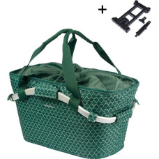 Basil Torba na bagażnik BASIL FLAIR CARRY ALL REAR BASKET, MIK z adapterem do mocowania, 22L, Wodoodporna, Green (NEW 2025)