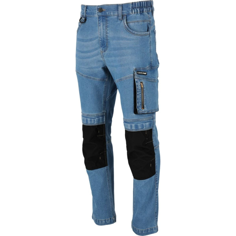 Lahti Pro Spodnie jeansowe jasnonieb. stretch ze wzmoc. ,xl