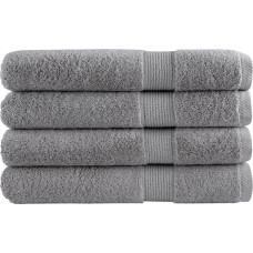 Vidaxl vidaXL Ręczniki premium, 4 szt., szare, 100x200 cm, bawełna 100%