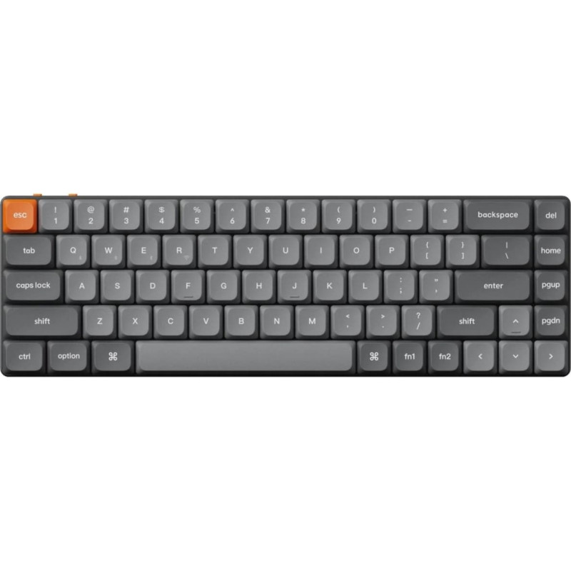 Keychron K7 Max QMK/VIA Wireless Custom Mechanical Keyboard White Backlight / Low Profile Gateron Mechanical / Red