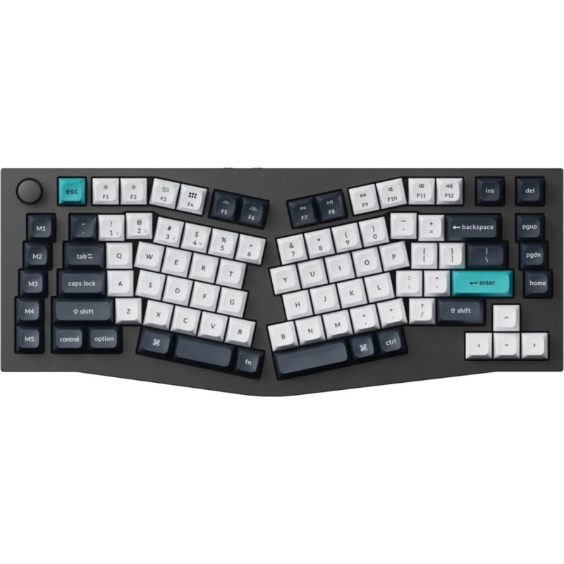 Keychron Q10 Max (Alice Layout) QMK/VIA Wireless Custom Mechanical Keyboard Fully Assembled Knob / Carbon Black / Gateron Jupiter Brown