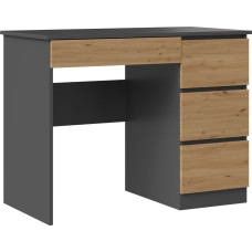 Topeshop Biurko Topeshop Mijas Antracytowe 98 cm x 51 cm