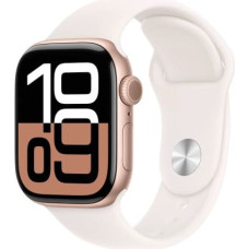 Apple Watch Series 10 GPS + Cellular 42 mm Rose Gold Aluminium Case with Light Blush Sport Band - M/L