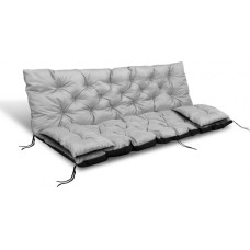 Aio Factory ZESTAW OGRODOWY 120x60x50CM + 2 PODUSZKI 42X42 CM JASNOSZARY