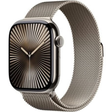 Apple Watch Series 10 GPS + Cellular 46 mm Natural Titanium Case with Natural Milanese Loop - S/M