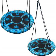 Carruzzo HS5 HUŚTAWKA HAMAK BOCIANIE GNIAZDO       100CM BLUE MORO
