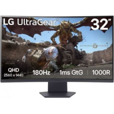 Lg Electronics Monitor 32GS60QC-B 31.5 inches QHD 1000R Curved 180Hz