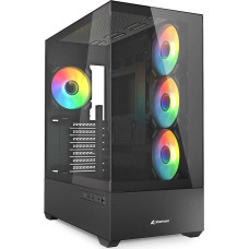 Sharkoon Obudowa Sharkoon Sharkoon AK6 RGB , Tower case (black, Tempered Glass x 2)