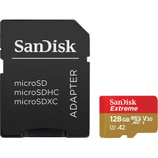 Sandisk карта памяти microSDXC 128GB Extreme + адаптер