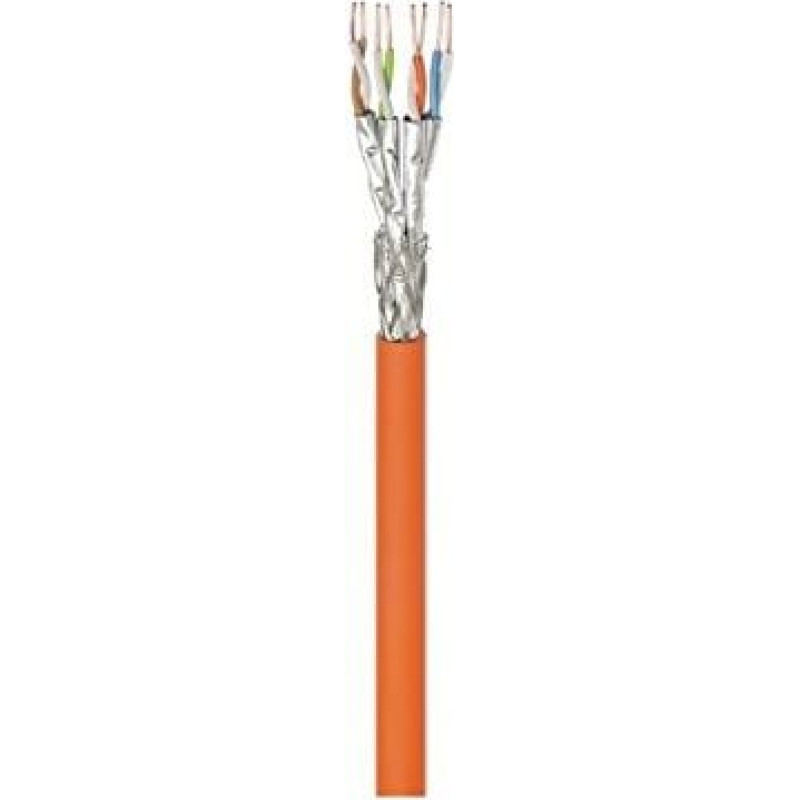 Goobay Wentronic Goobay Cat.7 Raw Cable A Network Cable, S / FTP (PiMF), Orange, 250 m - CU, AWG 23/1 (solid), LSZH (91889)
