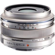 Olympus M.Zuiko Digital 17мм f/1.8 объектив, серебристый