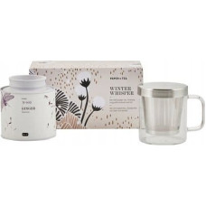Paper & Tea Paper & Tea - Winter Whisper - Zestaw szklany kubek z sitkiem + herbata