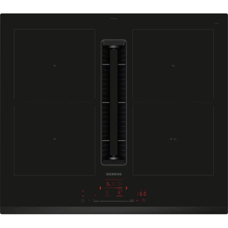 Siemens iQ500 ED631HQ26E, Black, Built-in, 60 cm, Zone induction hob, Glass-ceramic, 4 zone(s)