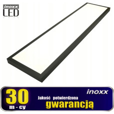 Nvox Lampa sufitowa Nvox Panel led sufitowy 120x30 60w lampa slim kaseton 4000k neutralny +  ramka natynkowa czarna