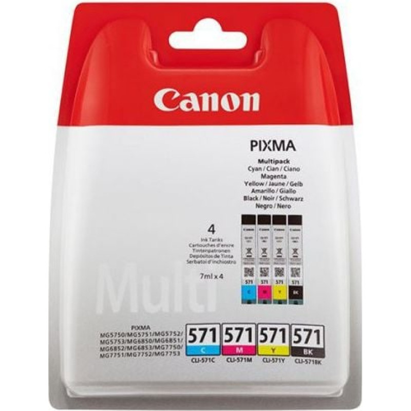 Canon Tusz Canon CLI-571 C/M/Y/BK + 50x PP-201 (351203740)