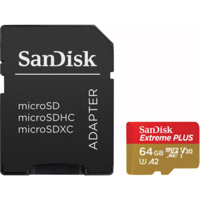 Sandisk Extreme PLUS microSDXC 64 ГБ Карта памяти