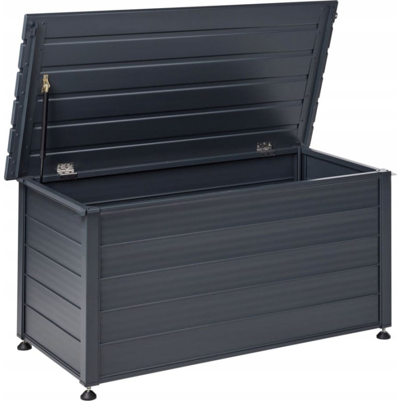 Beliani Skrzynia ogrodowa CAMPALTO Metal 123 cm 60 cm Ciemnoszary Lumarko!