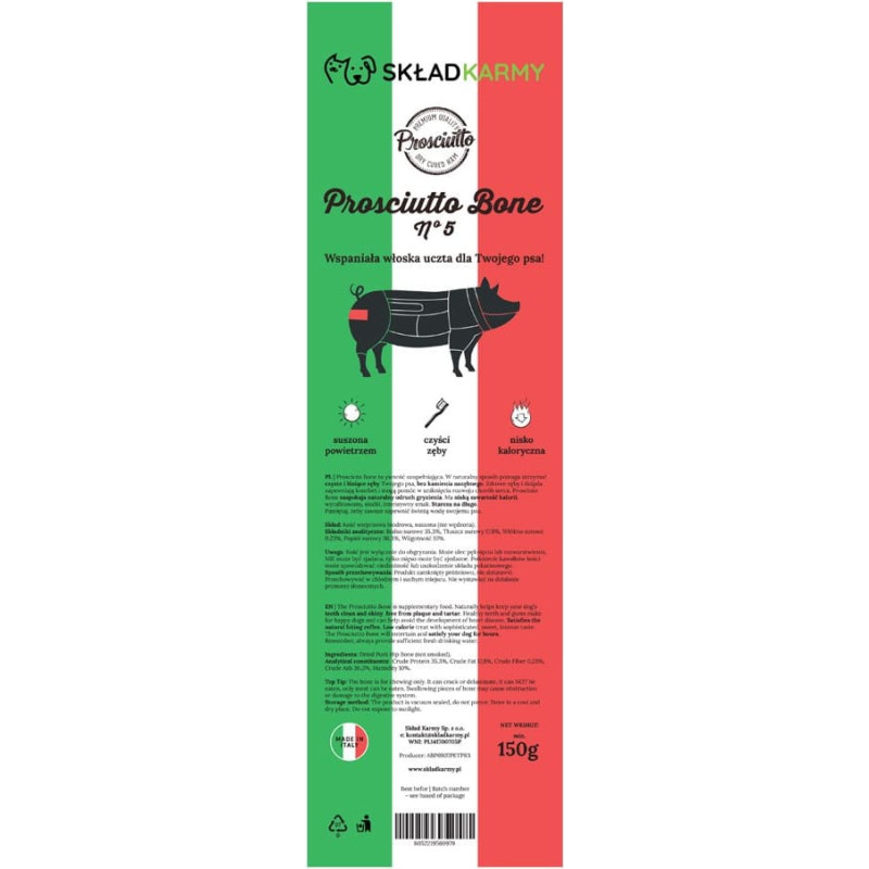 Eden Prosciutto bone no. 5 - dog chew - 150g