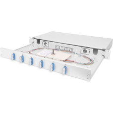 Digitus LWL Spleißbox 1HE bestückt 6x SC DX OS2 grau