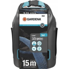 Gardena Gardena Textile Hose Liano Xtreme 1/2, 15 meter set (dark grey/orange, model 2023, incl. cleaning nozzle, 2 tap connectors)