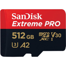 Sandisk карта памяти microSDXC 512GB Extreme Pro + адаптер