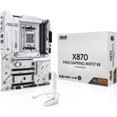 Asus Mainboard||AMD X870|SAM5|ATX|Memory DDR5|Memory slots 4|1xPCI-Express 3.0 16x|2xPCI-Express 4.0 16x|1xPCI-Express 5.0 16x|3xM.2|1xHDMI|4xUSB 2.0|4xUSB 3.2|2xUSB-C|1xOptical S/PDIF|1xRJ45|3xAudio port|X870MAXGAMINGWIFI7W