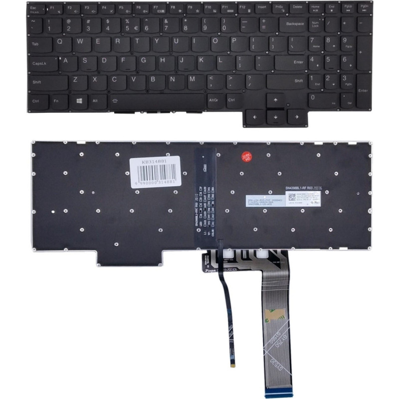 Lenovo Клавиатура LENOVO Legion 5 с подсветкой, US