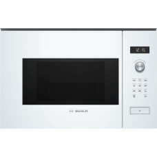 Bosch Microwave Oven BFL524MW0	 20 L, Retractable, Rotary knob, Touch Control, 800 W, White, Built-in, Defrost function