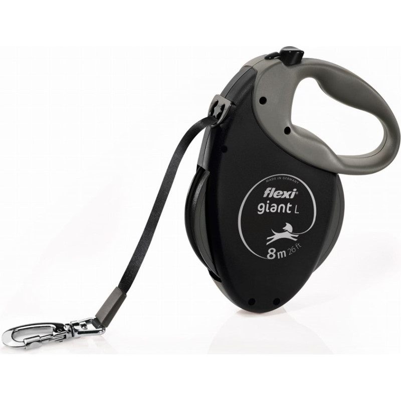 Flexi Giant Tape Black Edition - automatic dog leash - 8 m