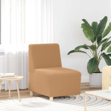 Vidaxl Sofa Fotel Beżowy 55 cm Kręcona Tkanina Wełniana
