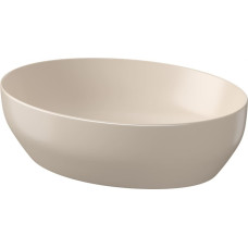 Cersanit UMYWALKA NABLATOWA LARGA ELIPSA (50X38) BEŻOWY MAT BOX