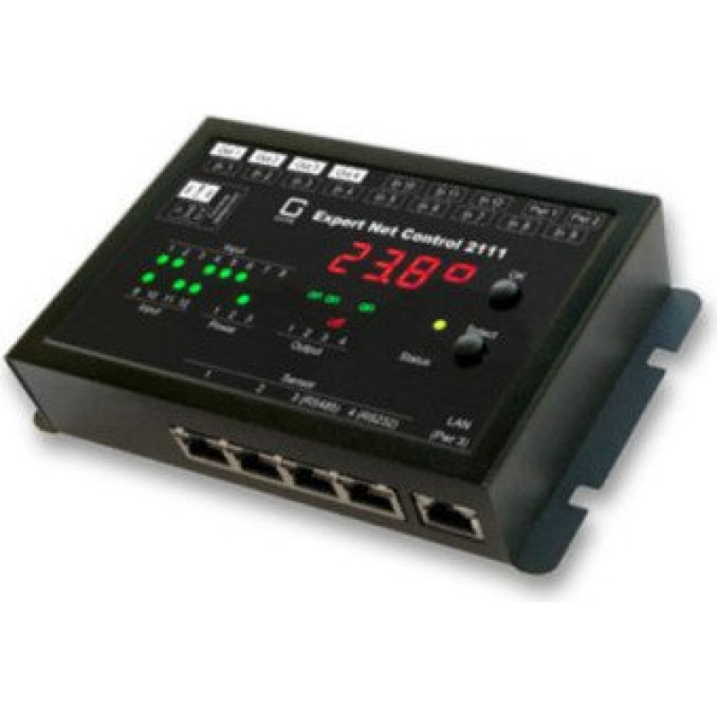 Gude 2111-2 Expert Netcontrol 4 wyjścia przekaźnikowe, 12 pasywnych wejść sygnałowych TCP/IP, PoE