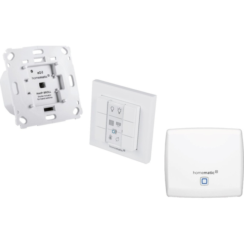 Homematic Ip System przekazu sygnału AV HomeMatic IP Homematic IP Set: Access Point + Rollladenaktor + Wandtaster