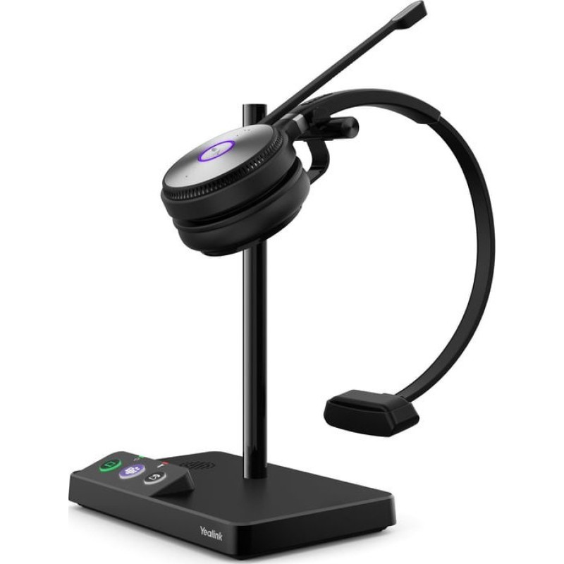Triton Słuchawki Triton Yealink WH62 Mono UC Osobisty system konferencji audio Bezprzewodowy Opaska na głowę Biuro/centrum telefoniczne Micro-USB Podstawka do ładowania Czarny